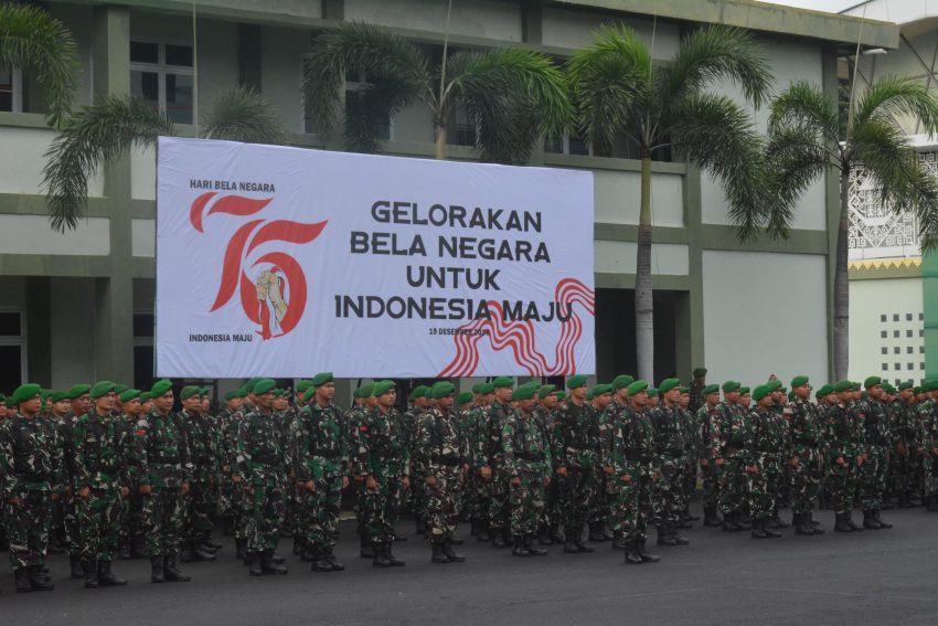 Peringati Hari Bela Negara Ke-76 Tahun 2024 Danrem 043/Gatam Bacakan Amanat Presiden RI
