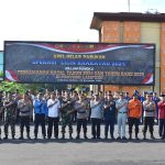 Bersama Forkopimda Provinsi Lampung, Danrem 043/Gatam Hadiri Apel Gelar Pasukan Pengamanan Nataru Tahun 2024 Dan Cek Pelabuhan Bakauheni