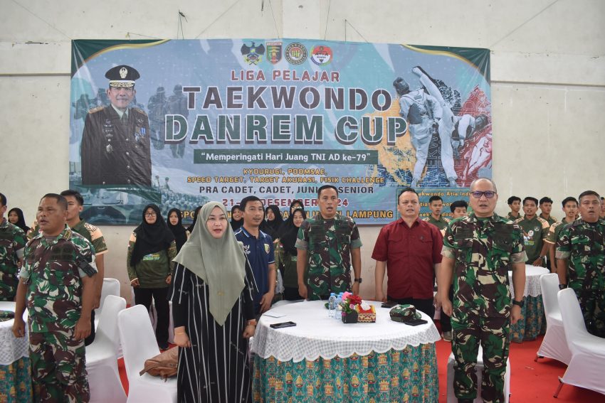 Kasrem 043/Gatam Tutup Liga Pelajar Taekwondo Danrem Cup 2024