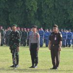 Kasrem 043/Gatam Mengikuti Upacara Bulanan Bersama Forkopimda Provinsi Lampung