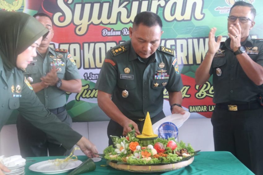 Kodim 0410/KBL Menggelar Syukuran Peringati HUT Ke-79 Kodam II/Sriwijaya