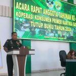 Kasrem 043/Gatam Buka Secara Resmi RAT Ke-49 Koperasi Konsumen Primer Kartika Gatam Tutup Buku Tahun 2024