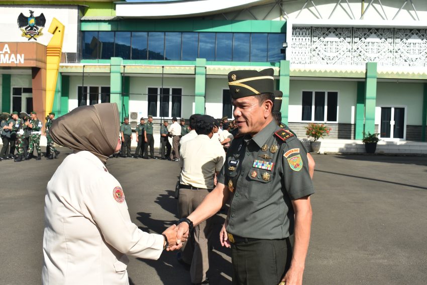 Usai Cuti Hari Raya Idul Fitri 1446 H, Korem 043/Gatam Gelar Halal Bihalal