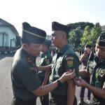 Danrem 043/Gatam Pimpin Upacara Laporan Korps dan Pelantikan Kenaikan Pangkat Periode 1 April 2025