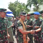 Danrem 043/Gatam Sambut Kunker Pangdam II/Sriwijaya di Kodim 0427/WK