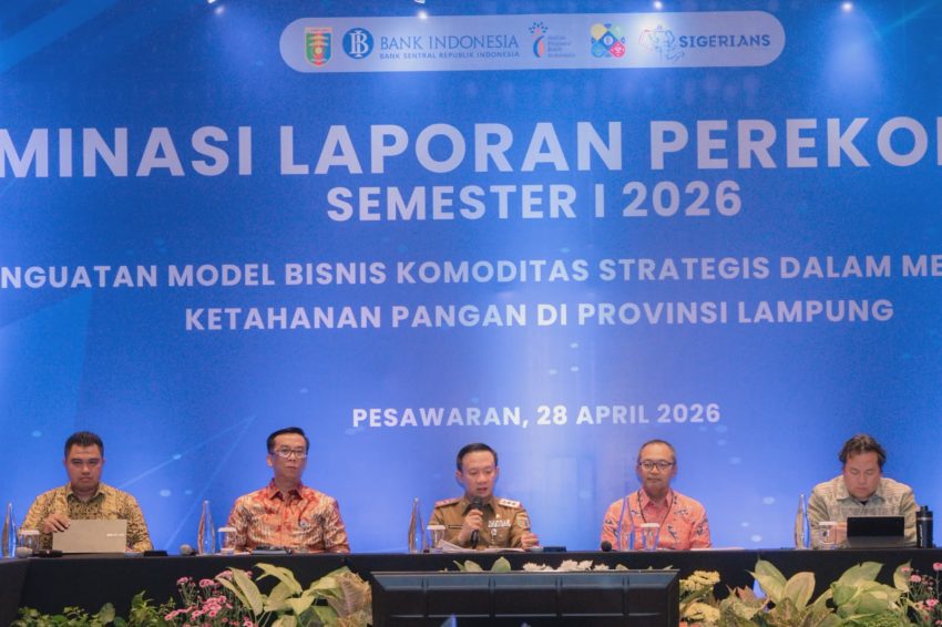 Diseminasi Laporan Perekonomian Provinsi Lampung Semester I 2026: Penguatan Model Bisnis Komoditas Strategis Dalam Mendukung Ketahanan Pangan