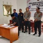 Wujudkan Kondusifitas Wilayah, Sat Binmas Polres Mesuji Gelar Deklarasi Sabuk Kamtibmas Bersama Senkom Mitra Polri