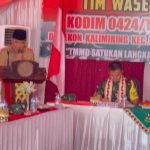 Kasrem 043/Gatam Sambut Tim Wasev Pusterad Tinjau Lokasi TMMD ke-128 Pekon Kalimiring
