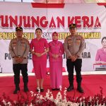 Kapolres Mesuji Bersama Ketua Bhayangkari cabang mesuji Lakukan Kunjungan Kerja ke Mapolsek Mesuji Timur