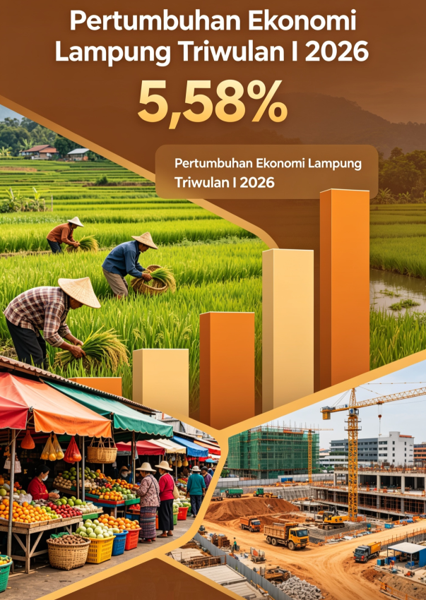 Momentum Penguatan Berlanjut, Ekonomi Lampung Tumbuh 5,58% Pada Triwulan I 2026