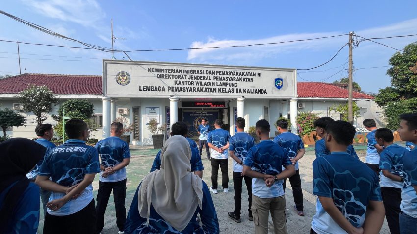 Lapas Kalianda Laksanakan Binsik Bersama, Perkuat Fisik, Disiplin, dan Kekompakan Pegawai