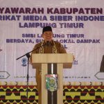 Azwar Hadi Buka Musyawarah Kabupaten SMSI Lampung Timur