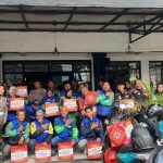 Sambut HUT Bhayangkara ke-80, Ditlantas Polda Lampung Bagikan 1000 Paket Sembako, Ojol Dibekali Safety Riding