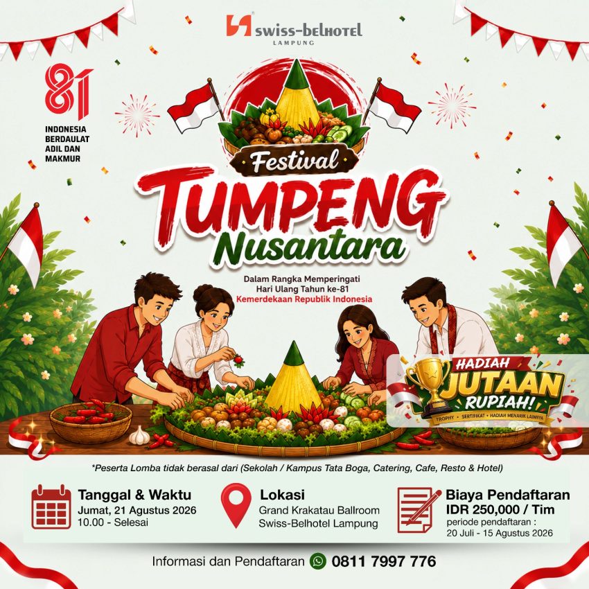 Swiss-Belhotel Lampung Gelar Festival Tumpeng Nusantara untuk Semarakkan HUT Ke-81 Kemerdekaan Republik Indonesia