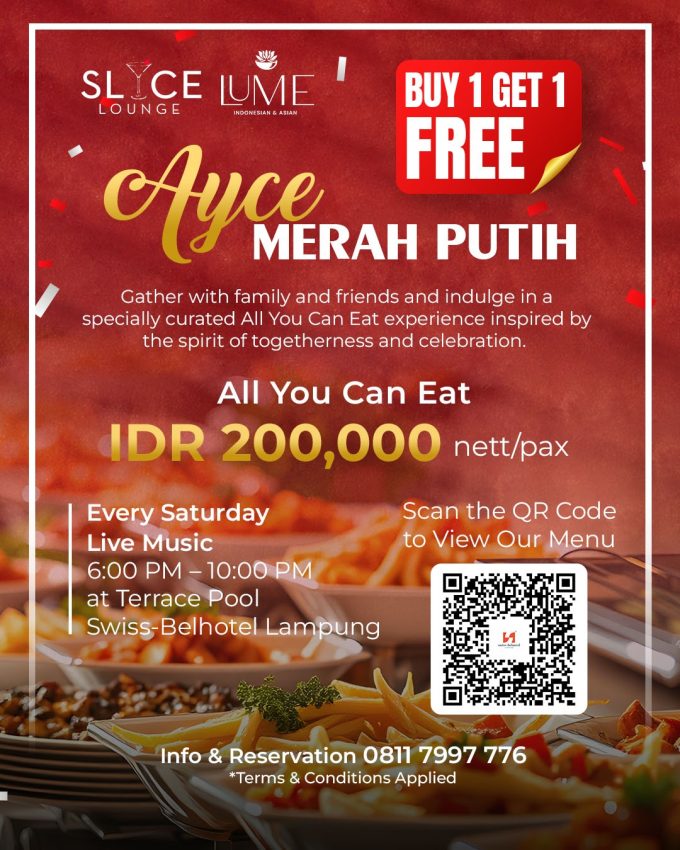Swiss-Belhotel Lampung Luncurkan “Lume Culinary Journey to Truly Asia”, Konsep All You Can Eat dengan Promo BUY 1 GET 1 FREE