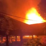 RSUD Ryacudu Kotabumi Terbakar, Api Berkobar  Membumbung Tinggi