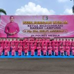 Ketua Bhayangkari Daerah Lampung Beserta Pengurus Bhayangkari Daerah Lampung melakukan Kunker Ke pengurus Cabang Bhayangkari Mesuji