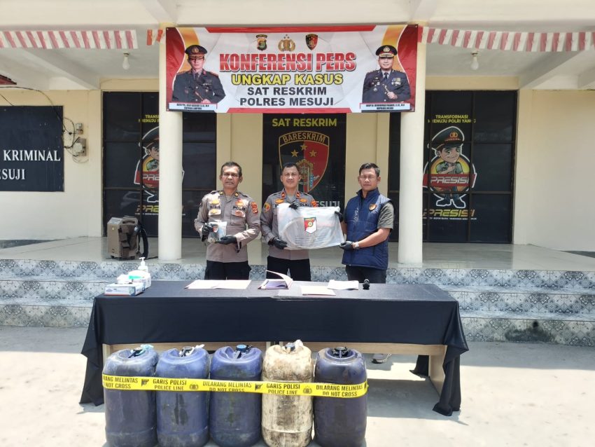 Unit Tipidter Sat Reskrim Polres Mesuji Berhasil Ungkap Kasus Penyalahgunaan BBM Subsidi Solar