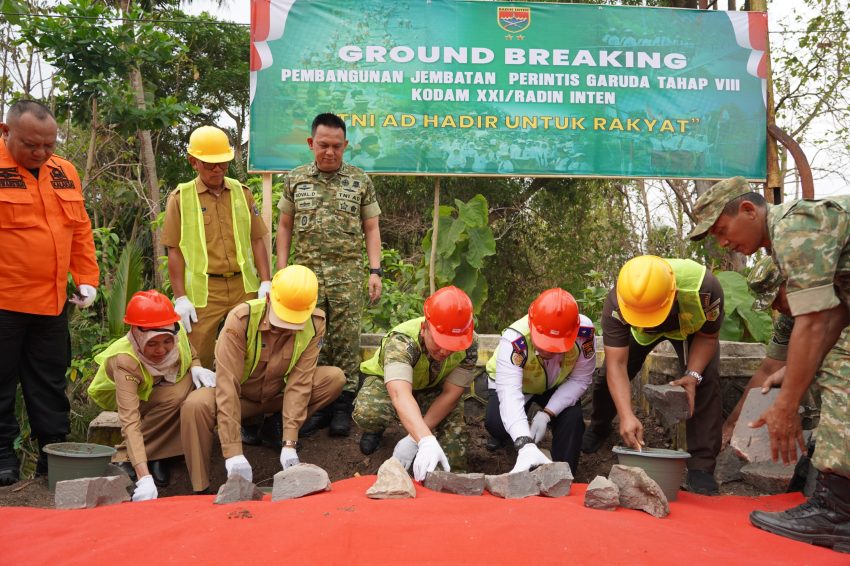 Korem 043/Gatam Mulai Pembangunan Jembatan Perintis Garuda Tahap VIII, Perkuat Aksesibilitas di Sembilan Wilayah